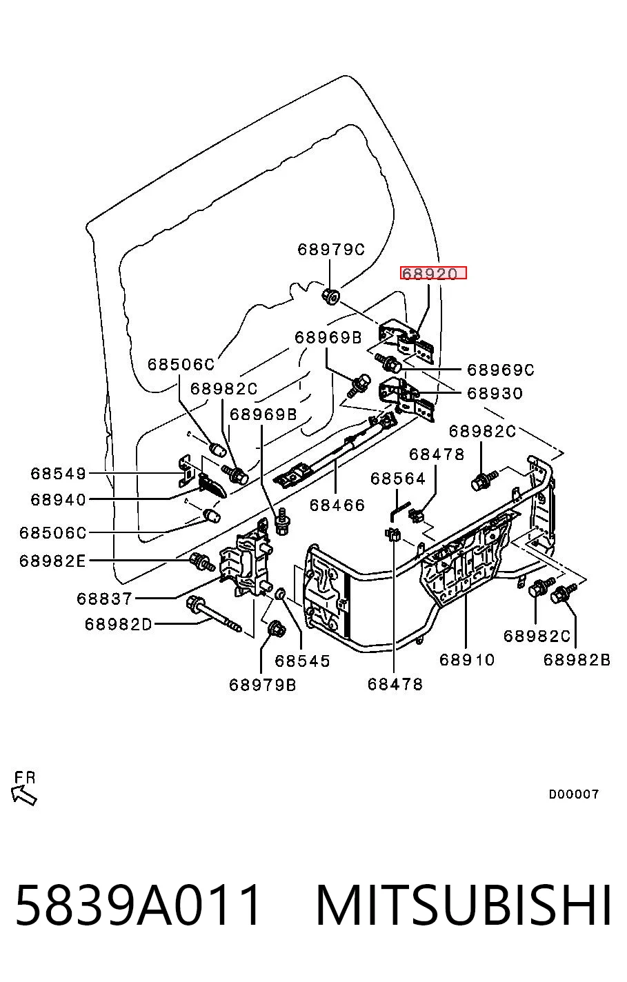5839A011 Mitsubishi