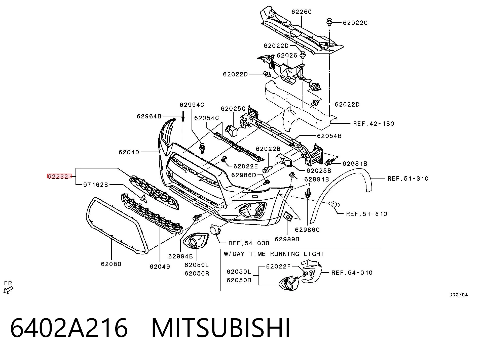 Grelha do radiador Mitsubishi ASX  GA ao melhor preço