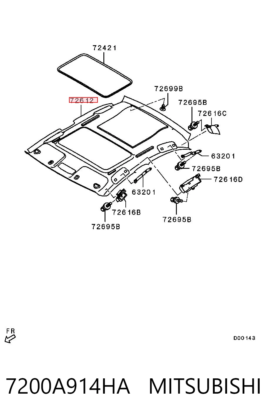 Revestimento do teto Mitsubishi Lancer  CY_A, CZ_A ao melhor preço