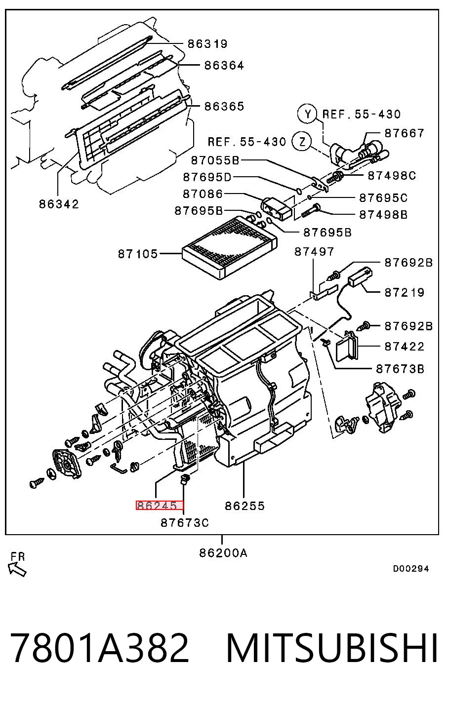 Radiador de forno (de aquecedor) para Mitsubishi L 200 IV KA, KB