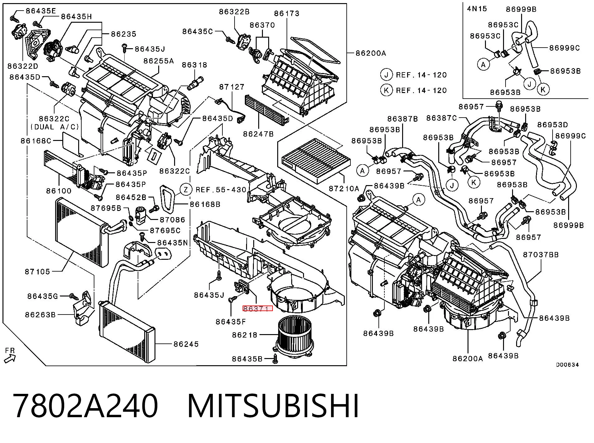 7802A240 Mitsubishi Resistor (resistência) de ventilador de forno (de aquecedor de salão)
