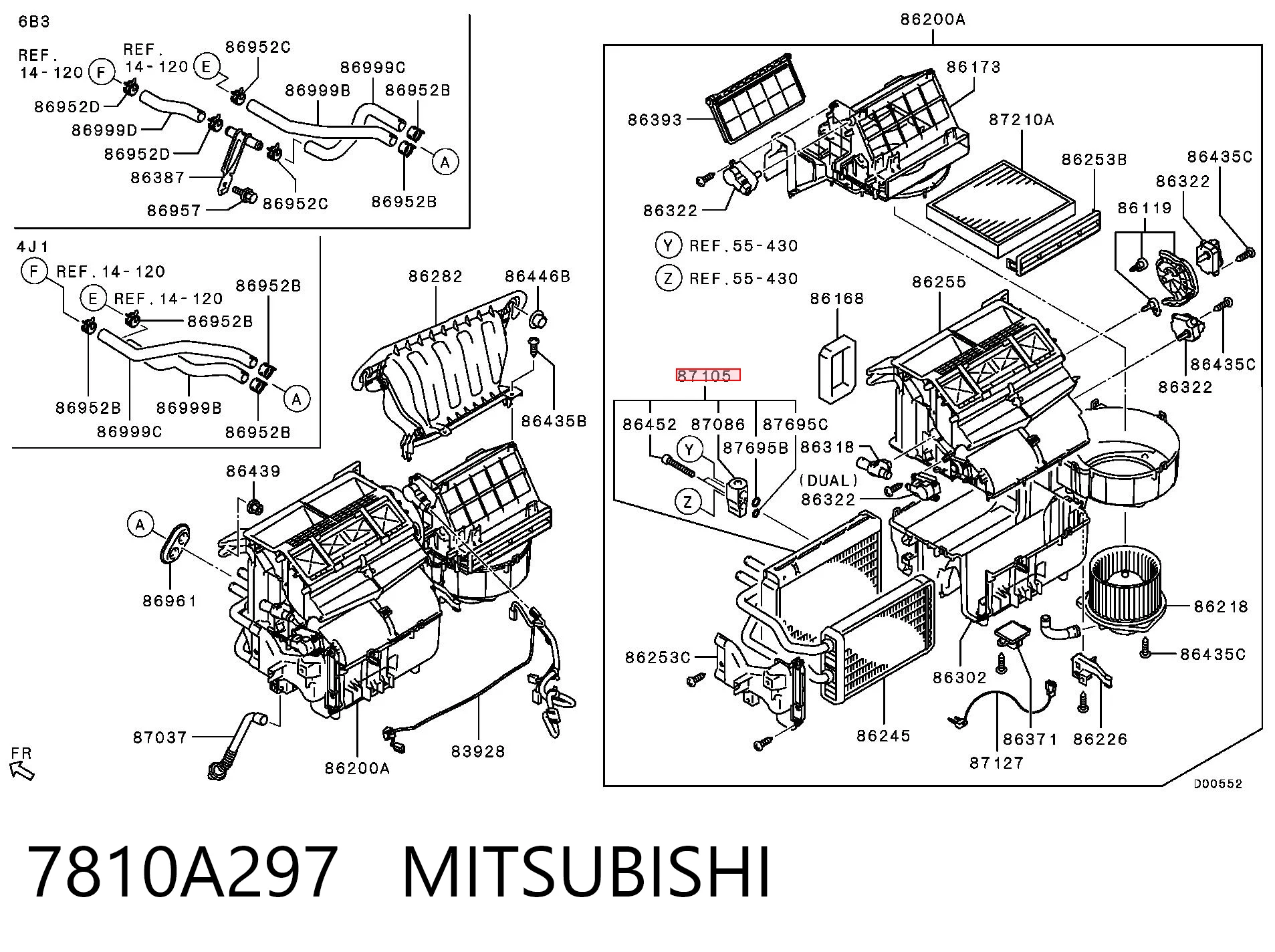 Vaporizador de aparelho de ar condicionado Mitsubishi 7810A297 preço, a partir de 122,85 USD