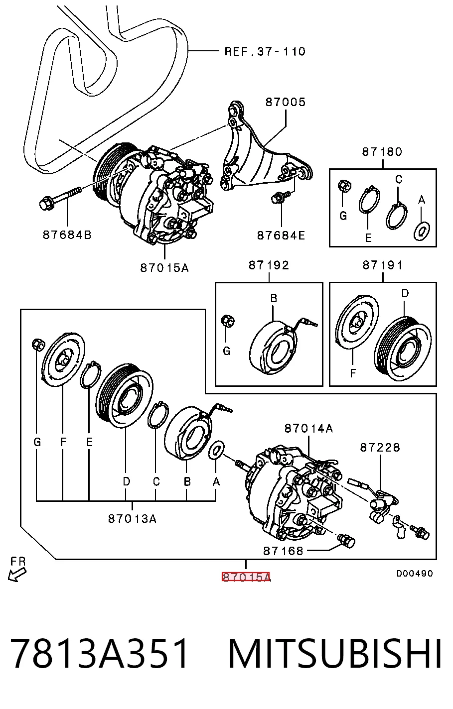 Compre Compressor de aparelho de ar condicionado Mitsubishi Outlander 3