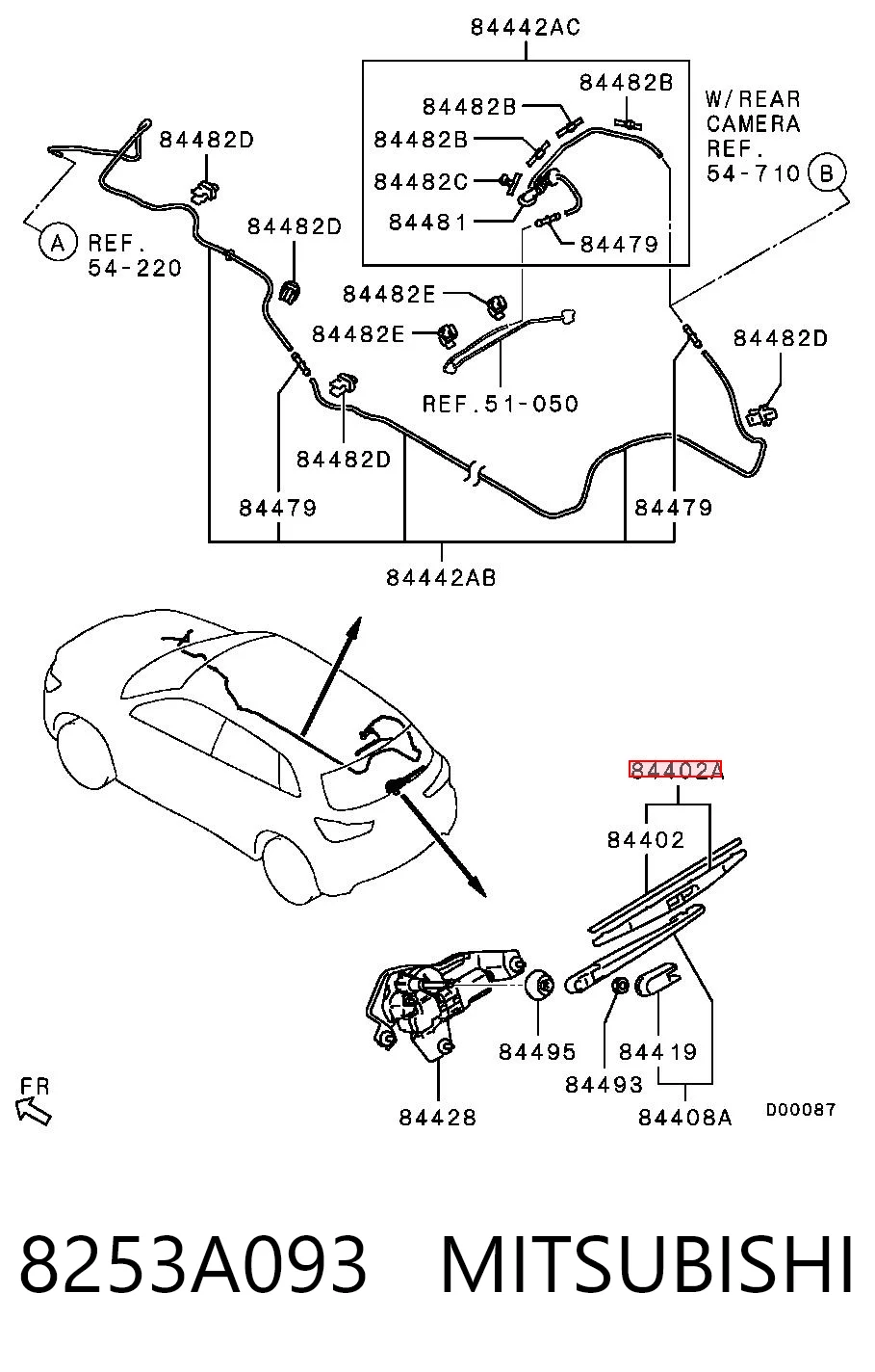 Limpa-pára-brisas de vidro traseiro para Toyota RAV4 IV A4