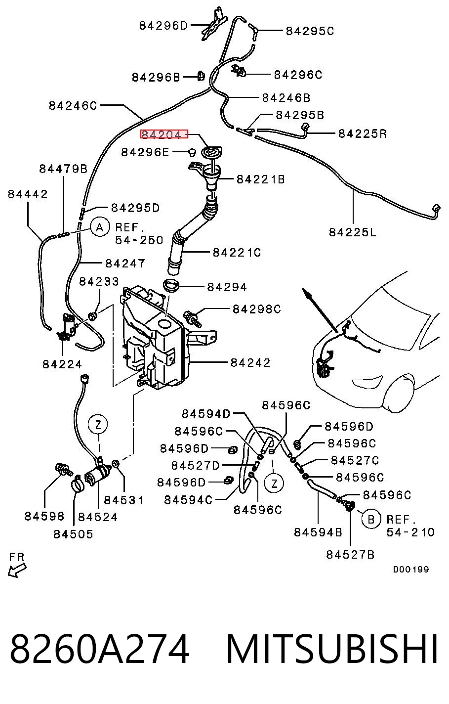 Tampa de tanque de fluido para lavador Mitsubishi 8260A274 preço, a partir de 9,20 USD