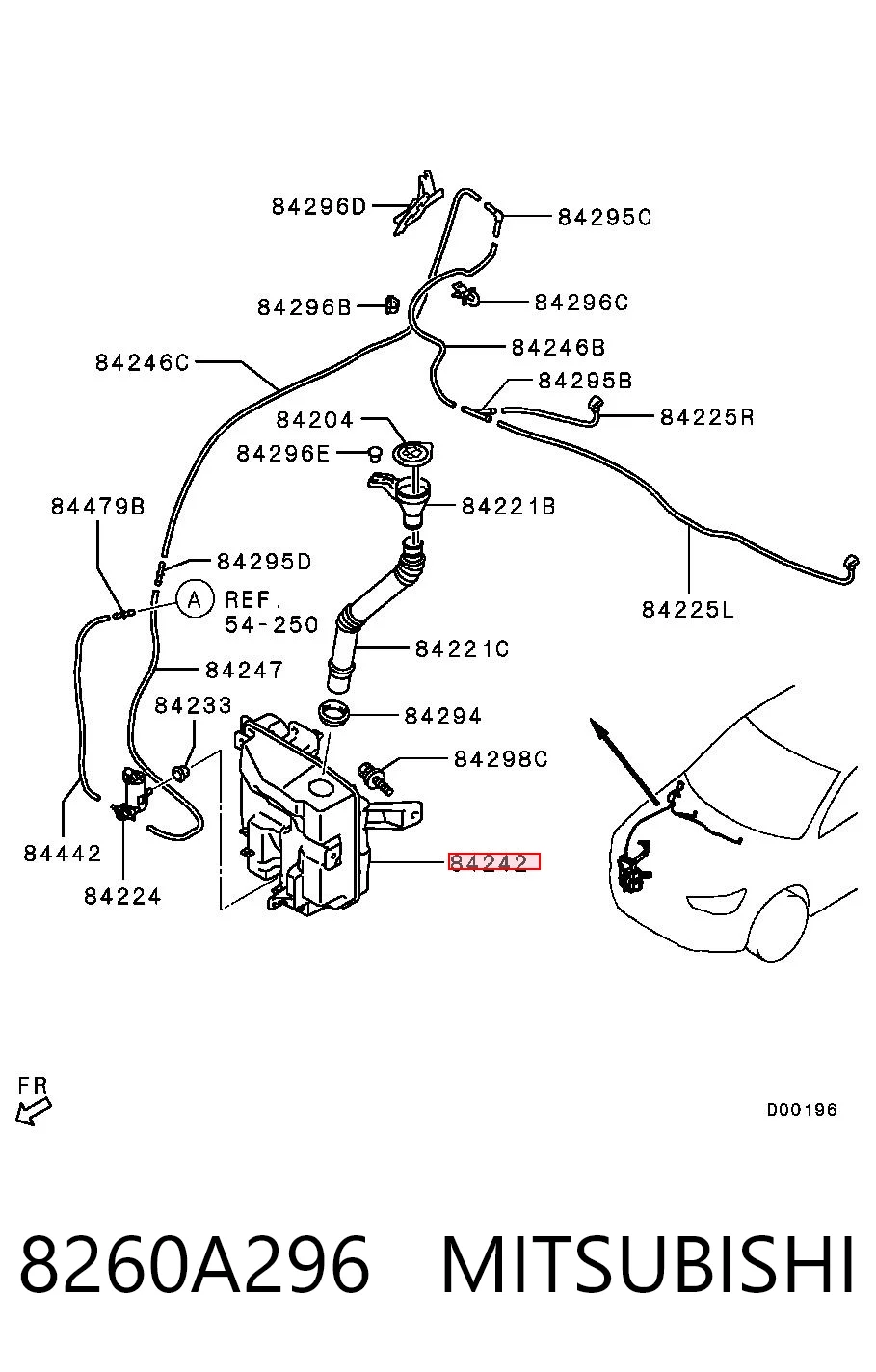 Tanque de fluido para lavador de vidro Chrysler 8260A276 preço, a partir de 41,64 USD