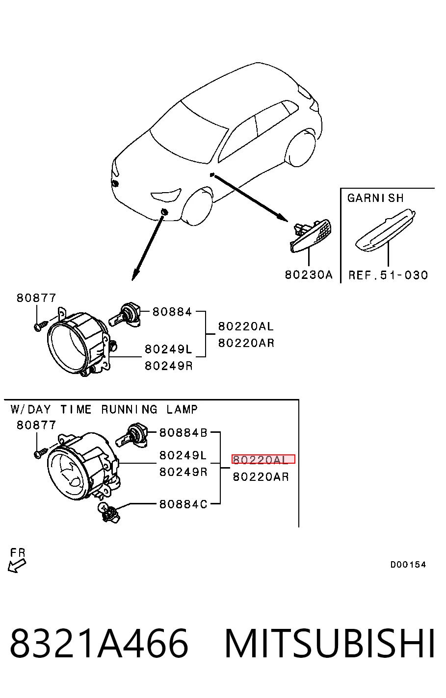 Compre 8321A353 Chrysler Luzes de nevoeiro esquerdas/direitas