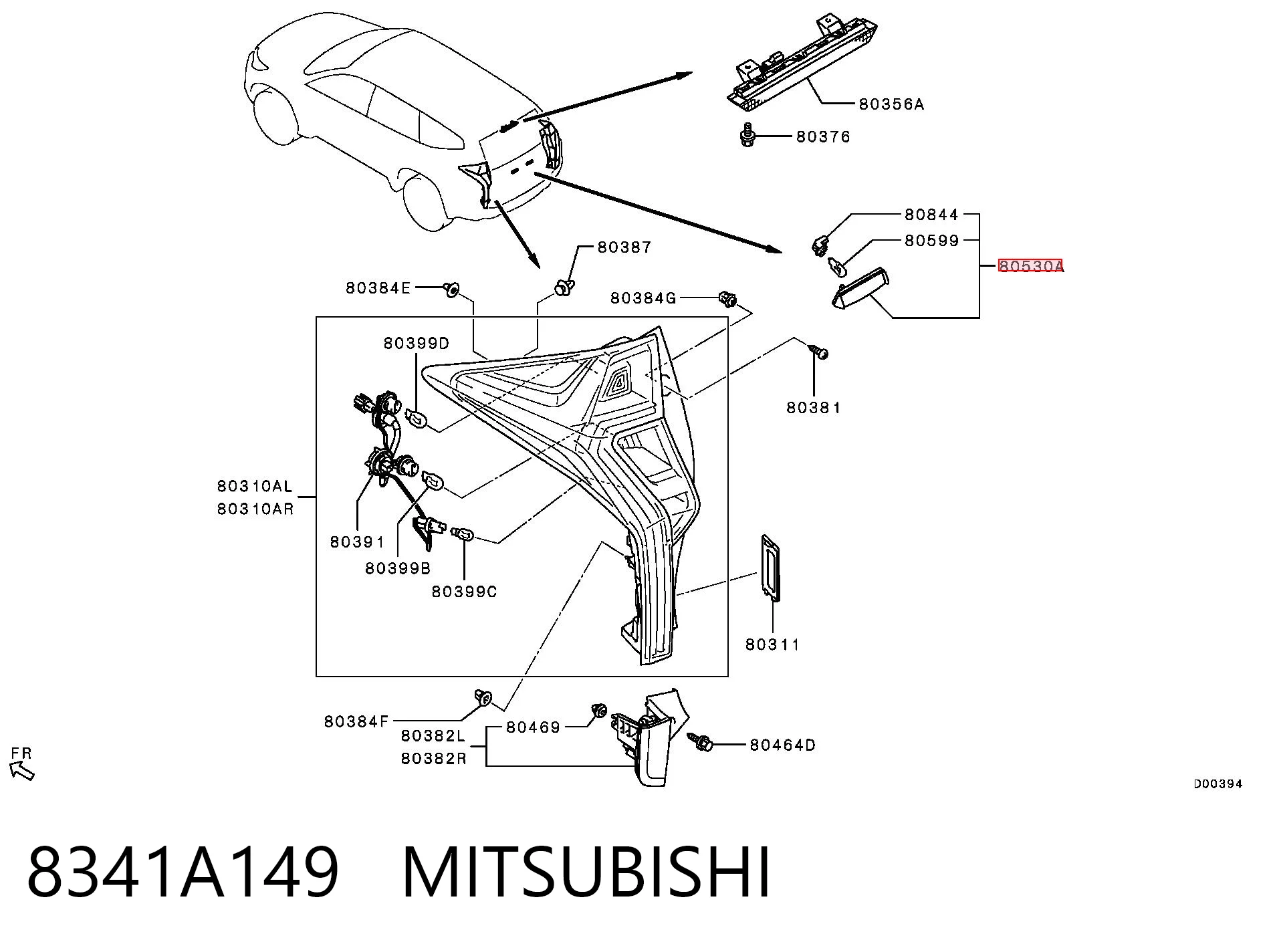 Lanterna da luz de fundo de matrícula traseira Mitsubishi Pajero  KH ao melhor preço