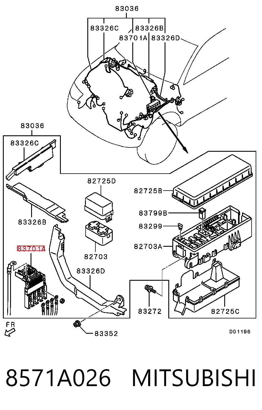 8571A026 Mitsubishi Unidade de dispositivos de segurança