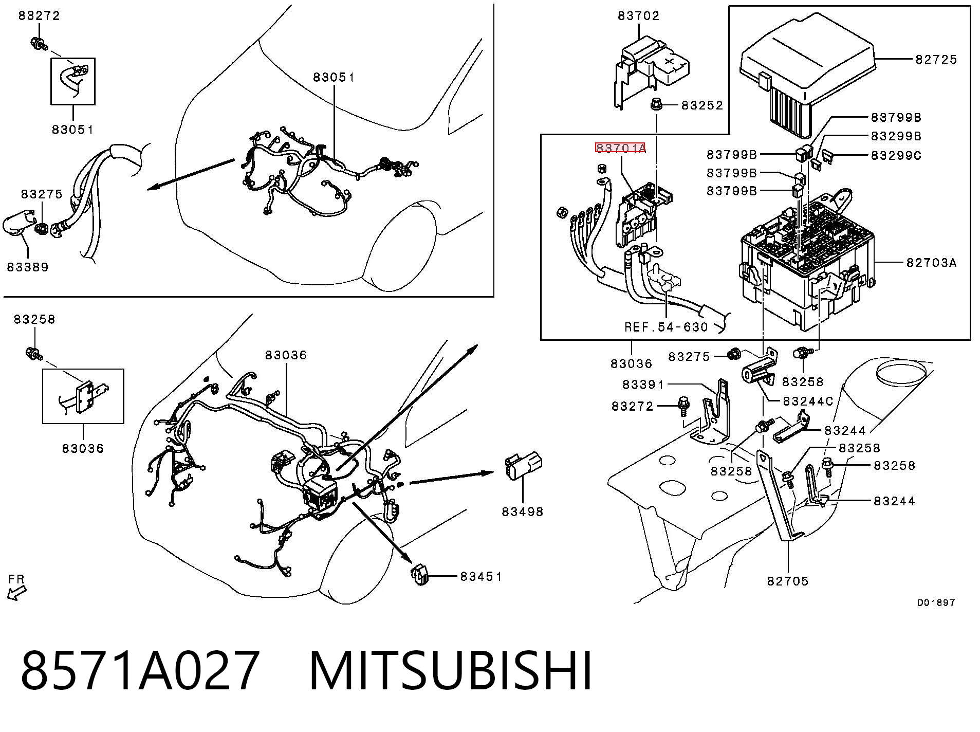 8571A027 Mitsubishi Unidade de dispositivos de segurança