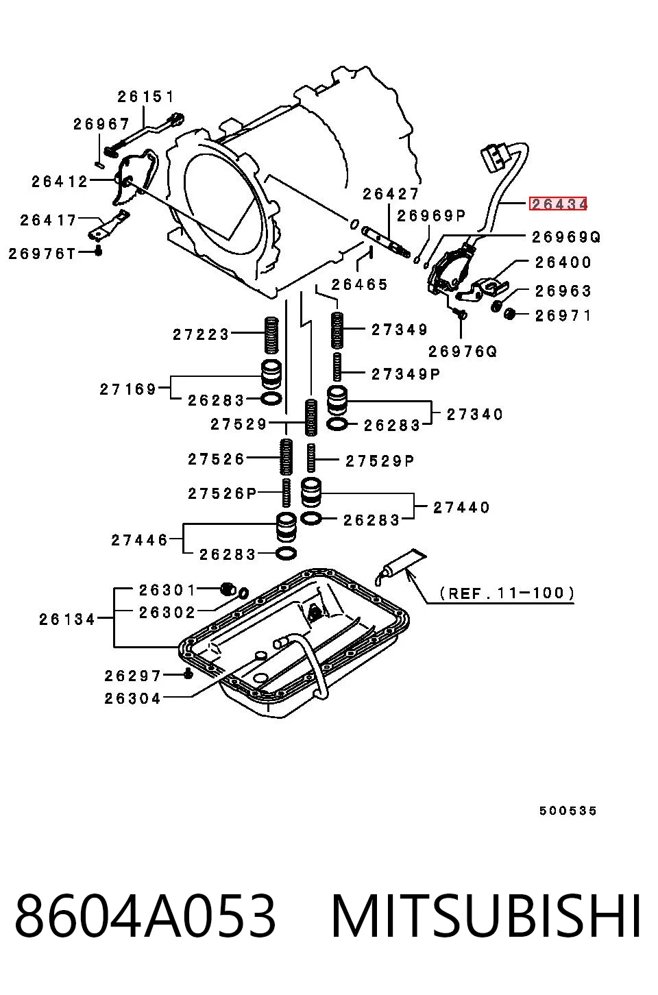8604A053 Mitsubishi Sensor dos modos de trabalho da Caixa Automática de Mudança