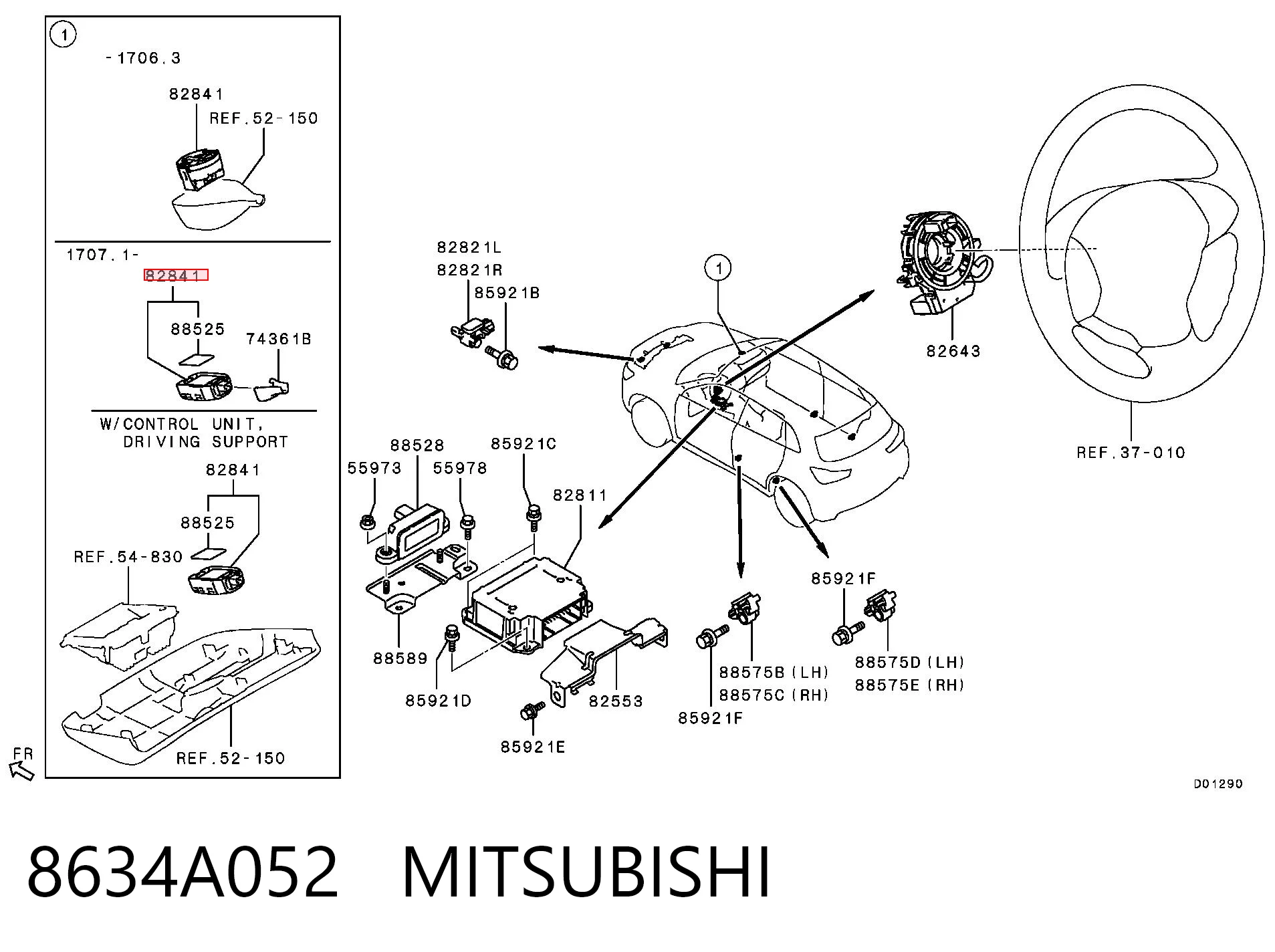 Sensor de chuva para Mitsubishi Lancer X CY_A, CZ_A