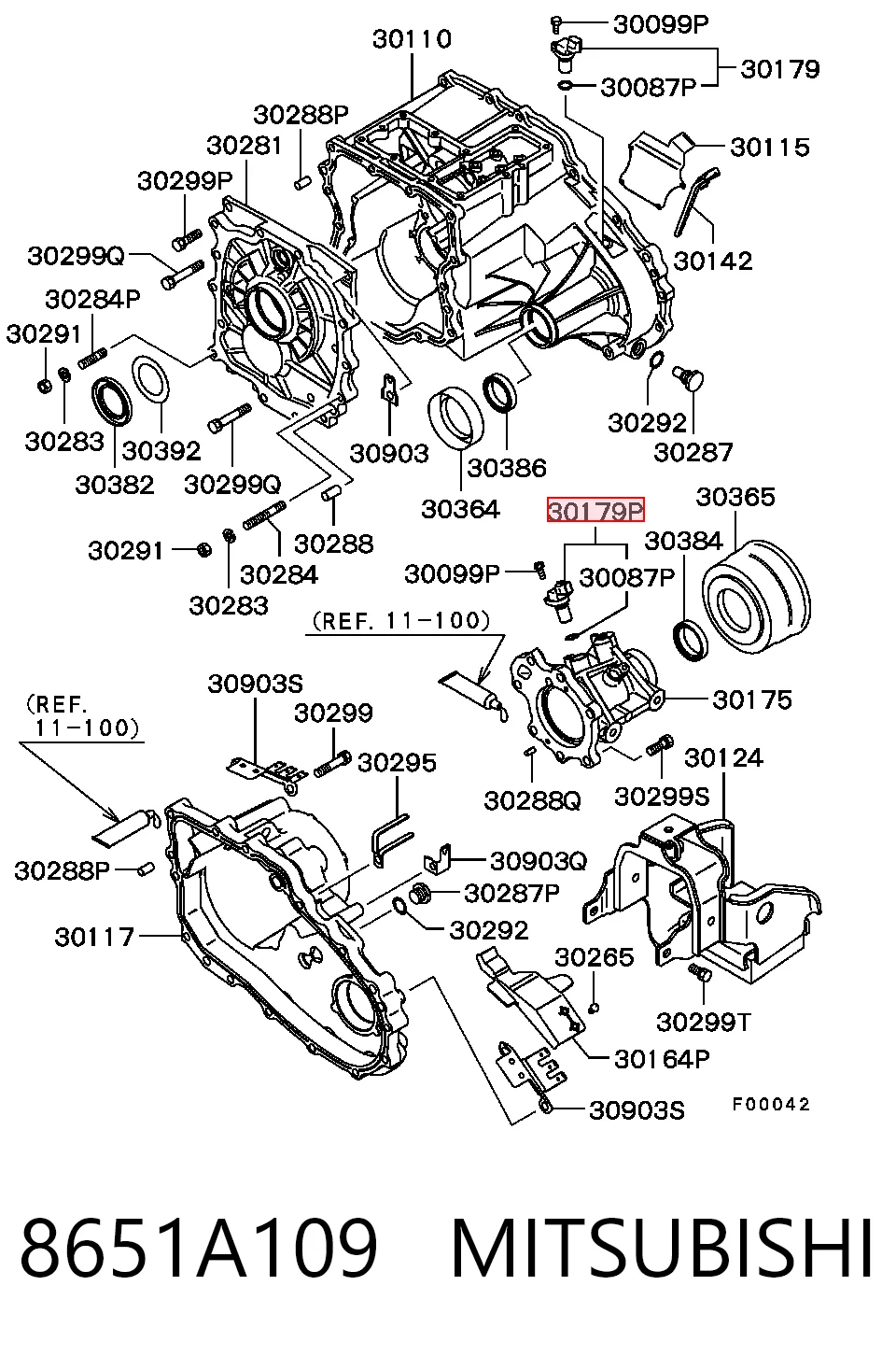 8651A109 Mitsubishi Sensor de velocidade