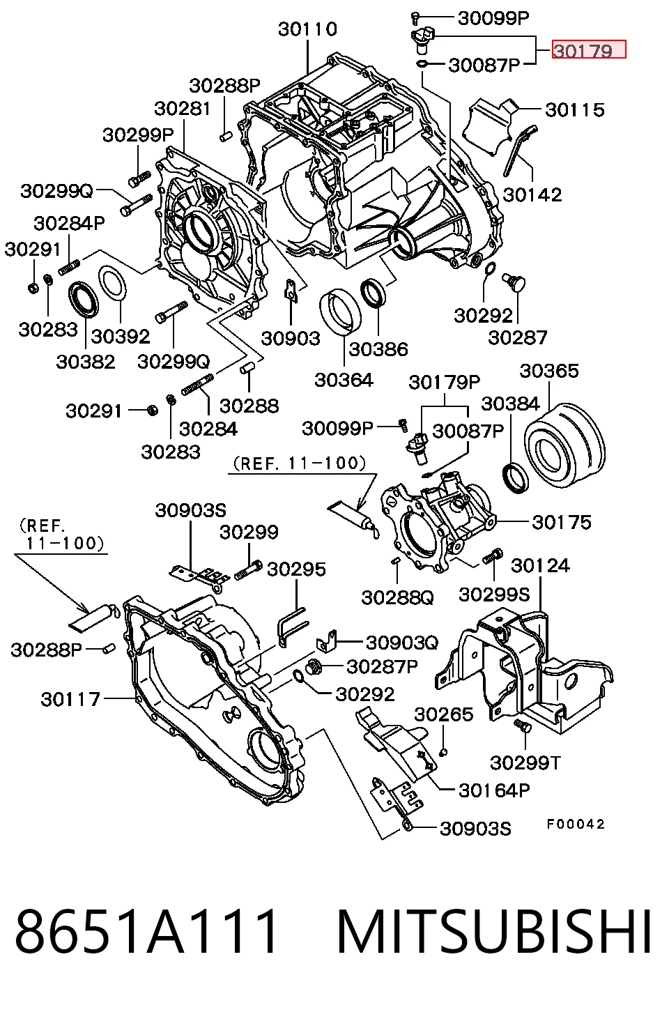 8651A111 Mitsubishi Sensor de velocidade