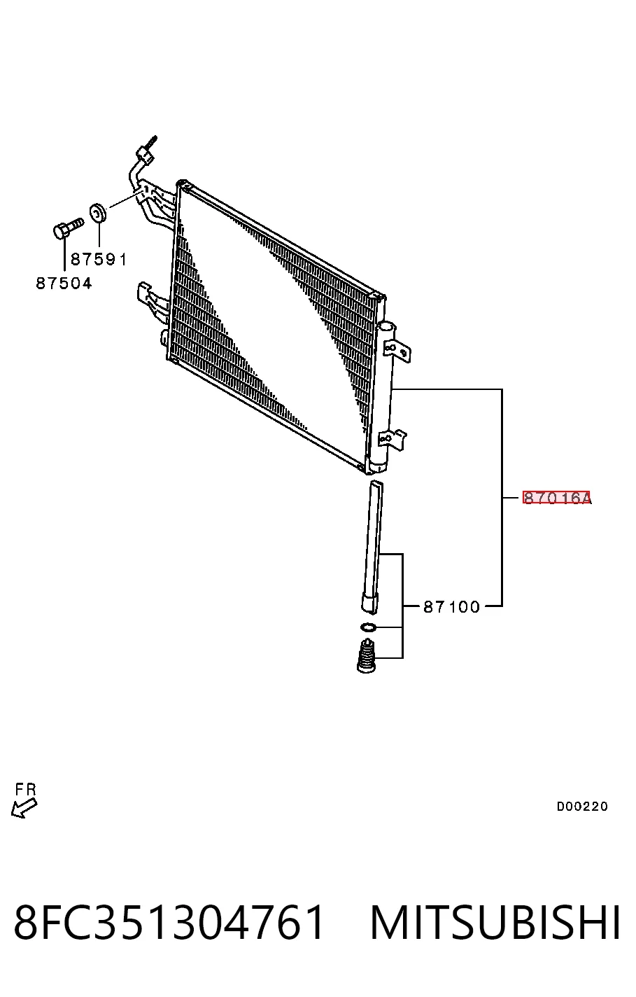 Radiador de aparelho de ar condicionado Mitsubishi Colt preço, a partir de 67,17 USD