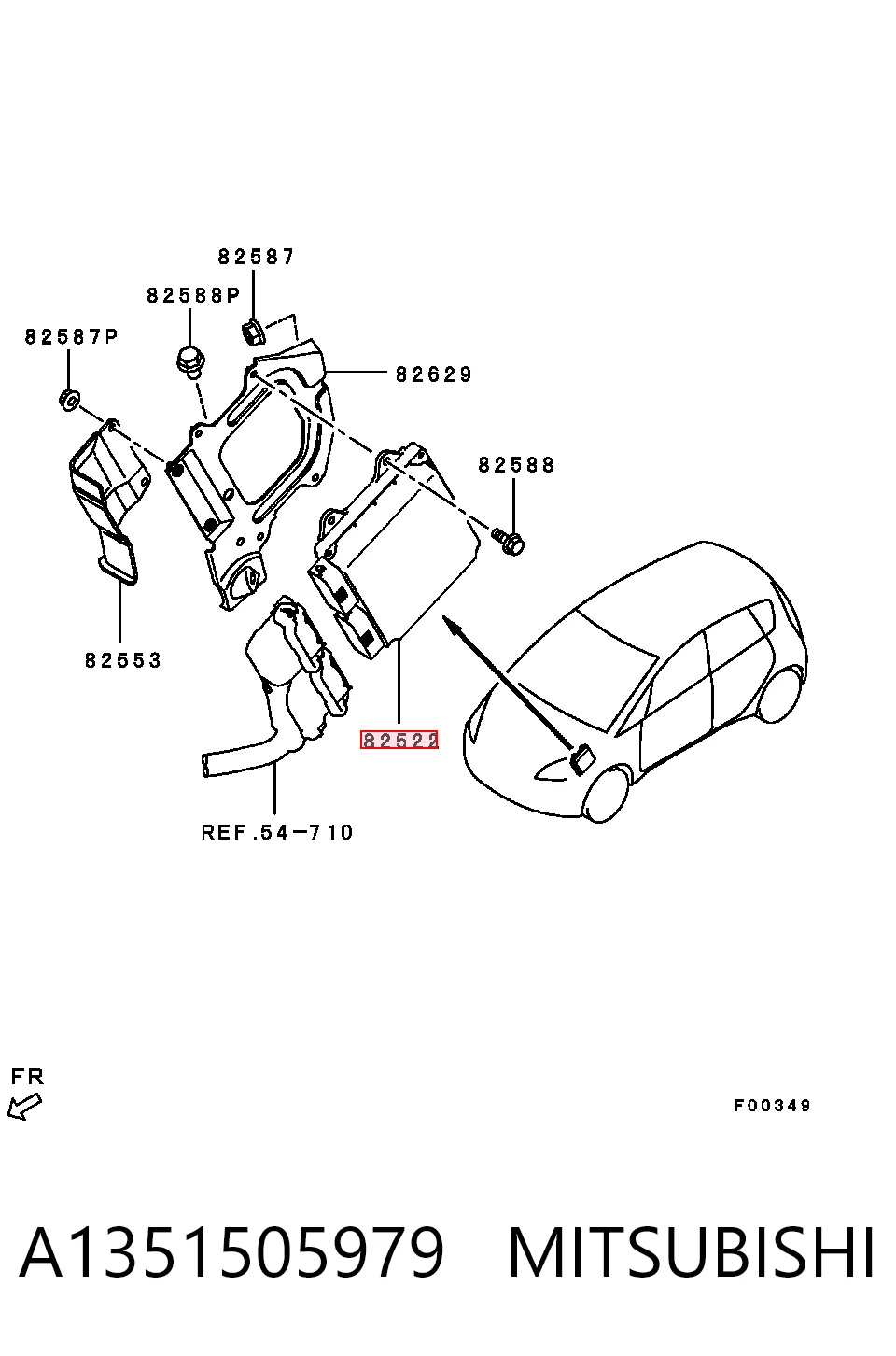 Módulo de direção (Centralina eletrônica) de motor Mitsubishi Colt VI Z3A