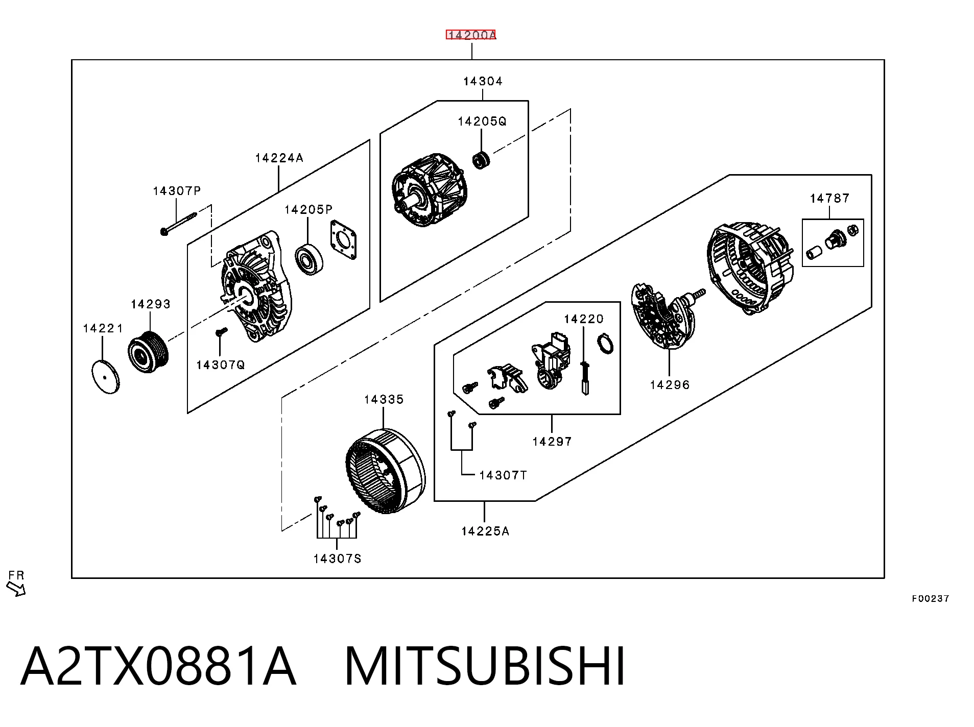 A2TX0881A Mitsubishi Gerador