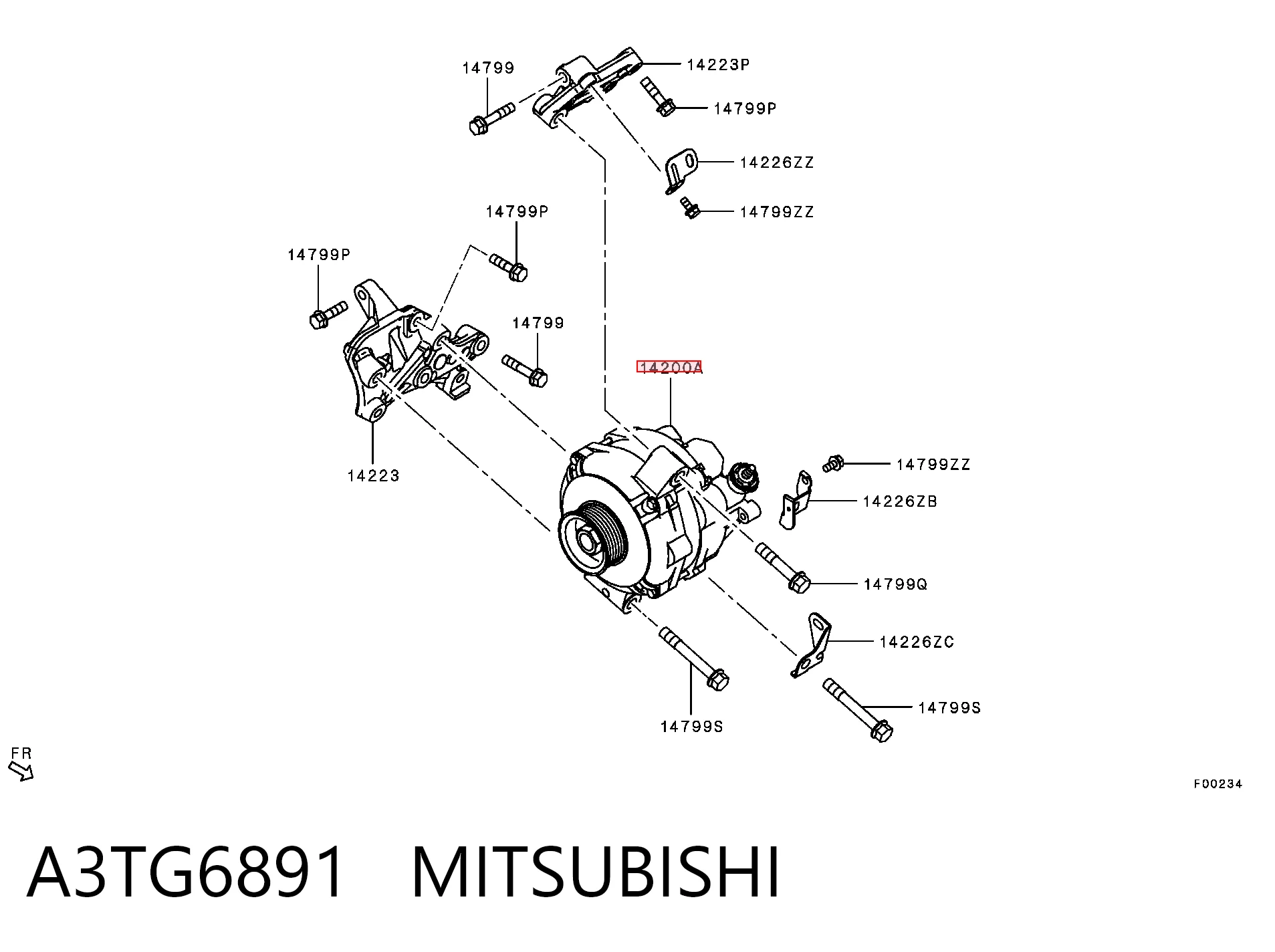 A3TG6891 Mitsubishi Gerador