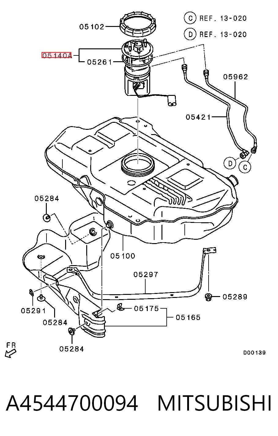  Módulo de bomba de combustível com sensor do nível de combustível Mitsubishi Colt VI hatchback (Z3A) (2004 - 2008) VI