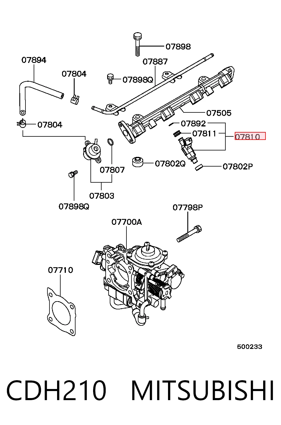 CDH210 Mitsubishi Injetor de injeção de combustível