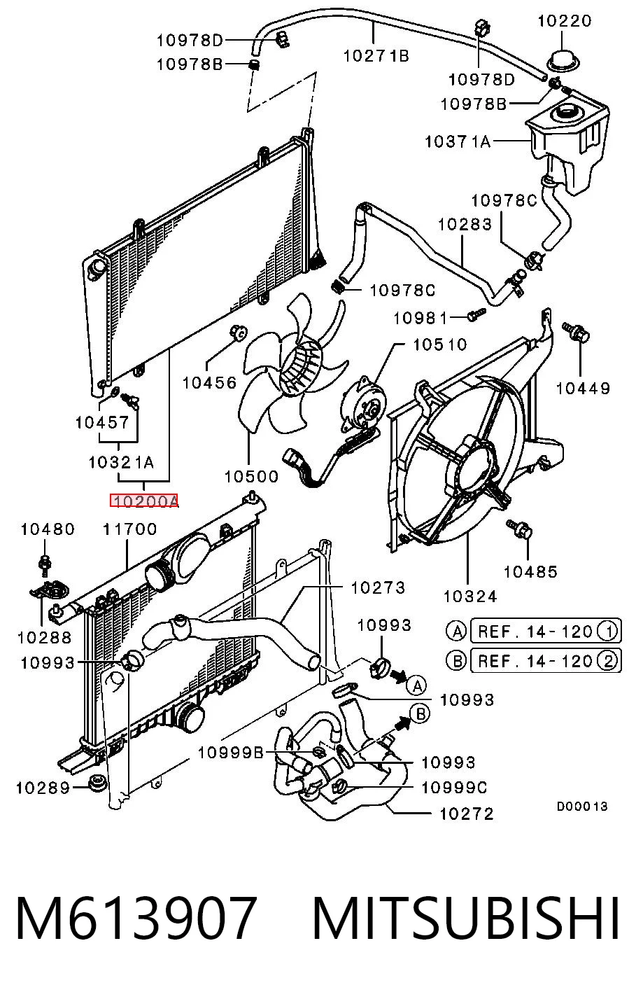 Radiador de esfriamento de motor para Volvo V40  VW