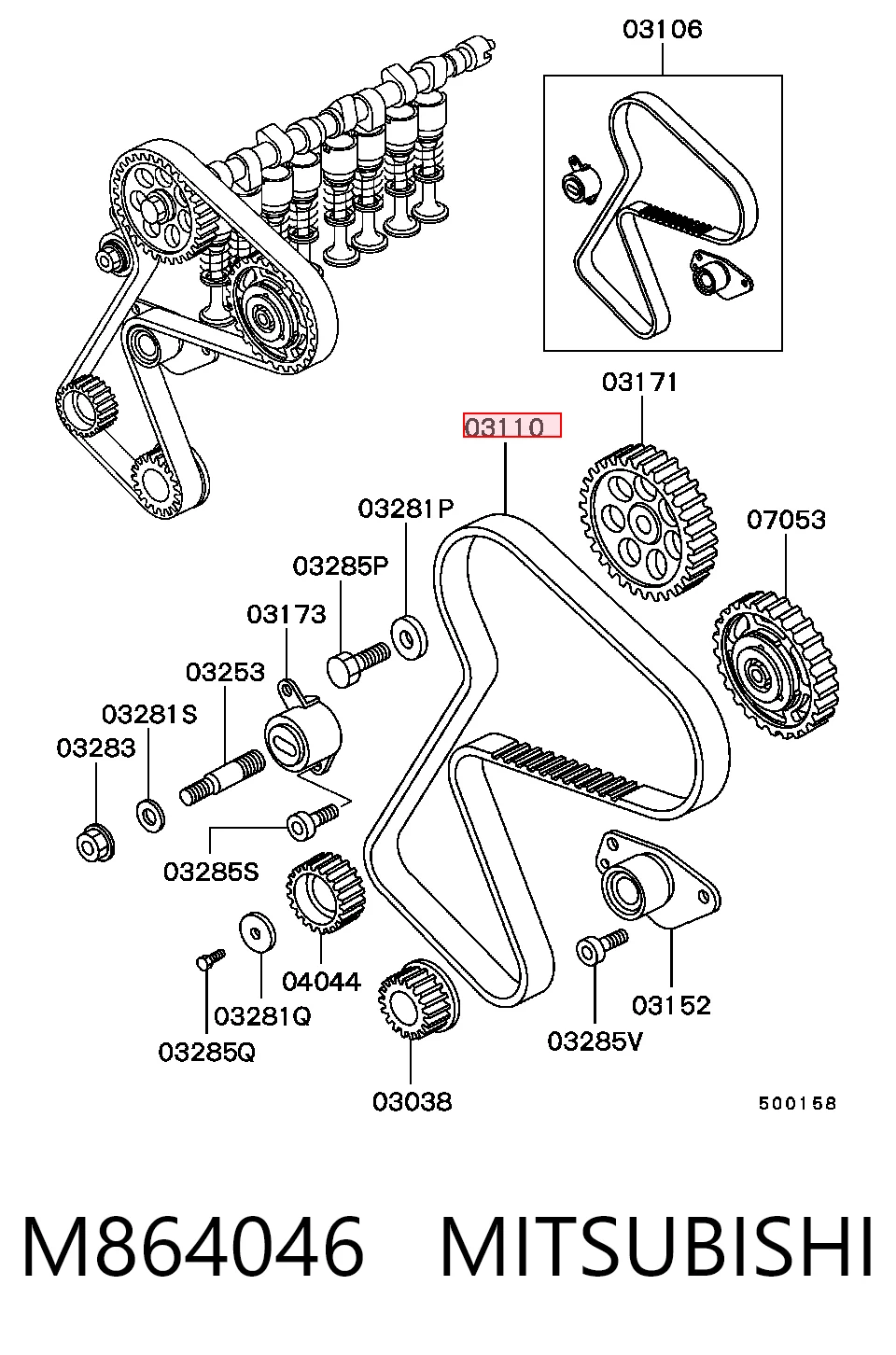 Correia do mecanismo de distribuição de gás para Renault 11 5 dr BC37