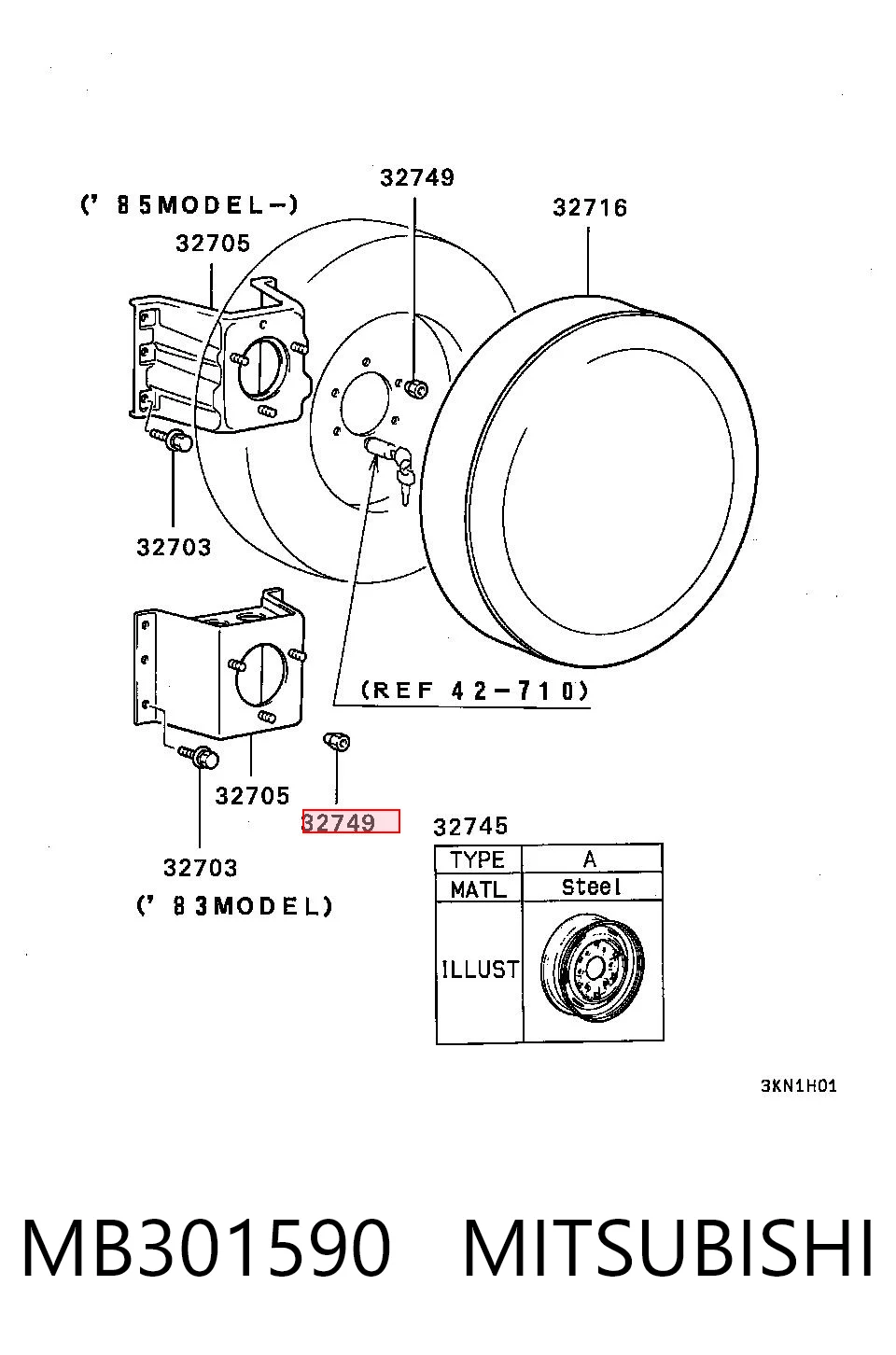 Porca de roda Hyundai/Kia MB301590 preço, a partir de 3,95 USD
