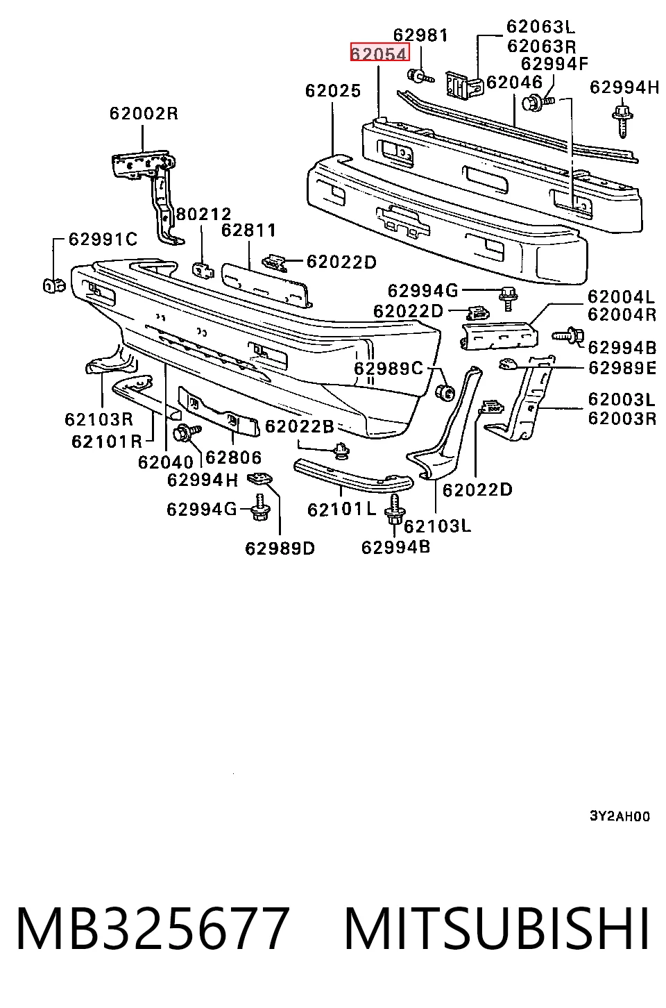 Reforçador do pára-choque dianteiro para Mitsubishi Colt C1A