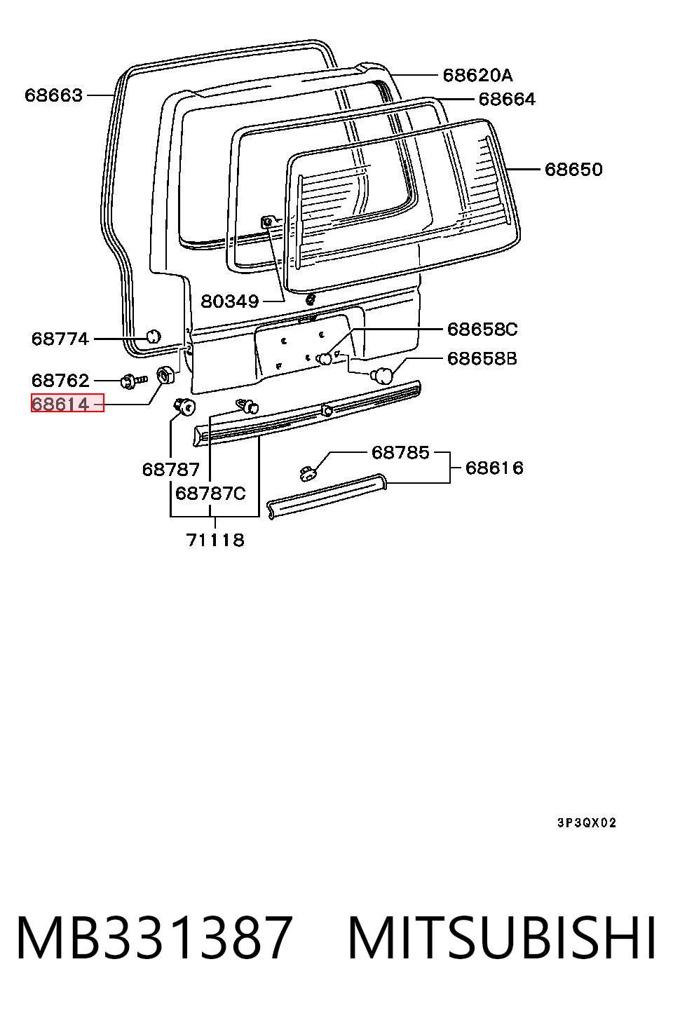 MB331387 Mitsubishi