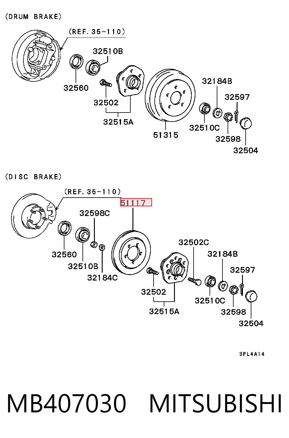 MB407030 Mitsubishi