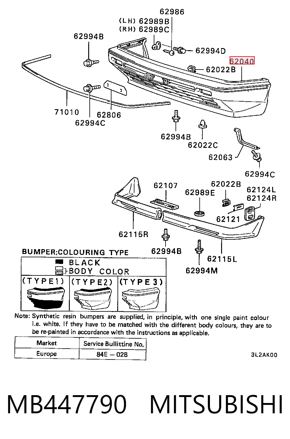  para Mitsubishi Galant V (E1A)