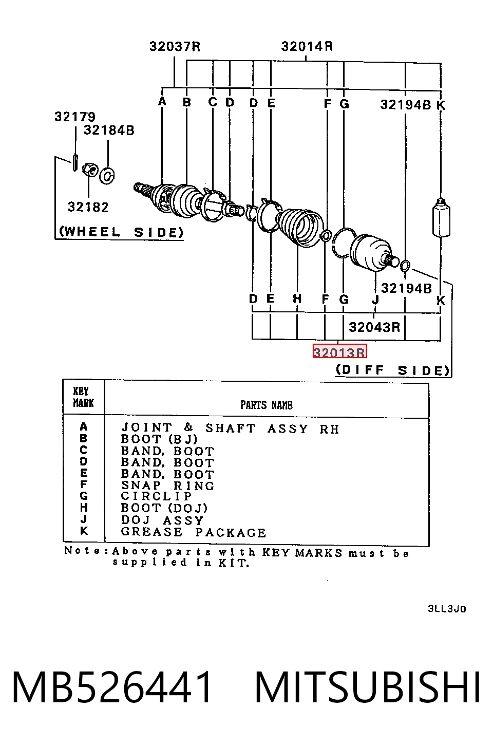  Bota de proteção interna de junta homocinética do semieixo dianteiro Hyundai Accent I sedan (1994 - 2001) I