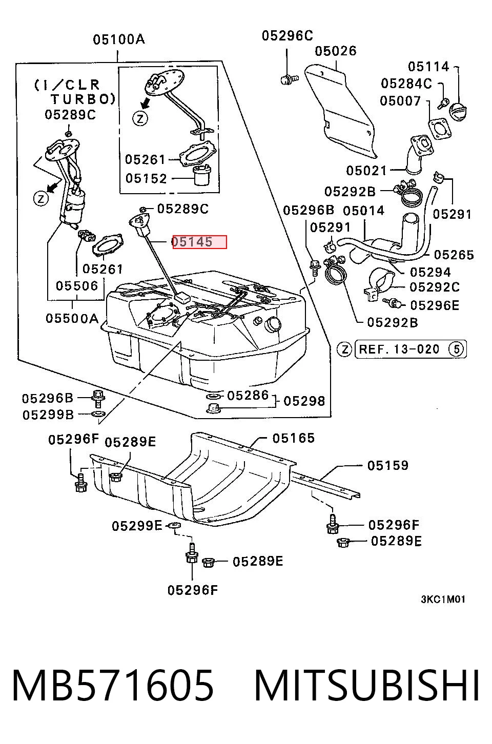 Sensor do nível de combustível no tanque Mitsubishi Pajero I L04G, L14G ao melhor preço