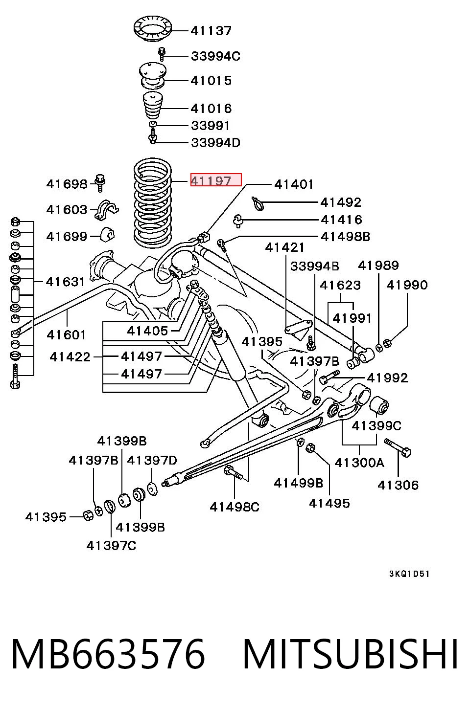  para Mitsubishi Pajero II (V2W, V4W)