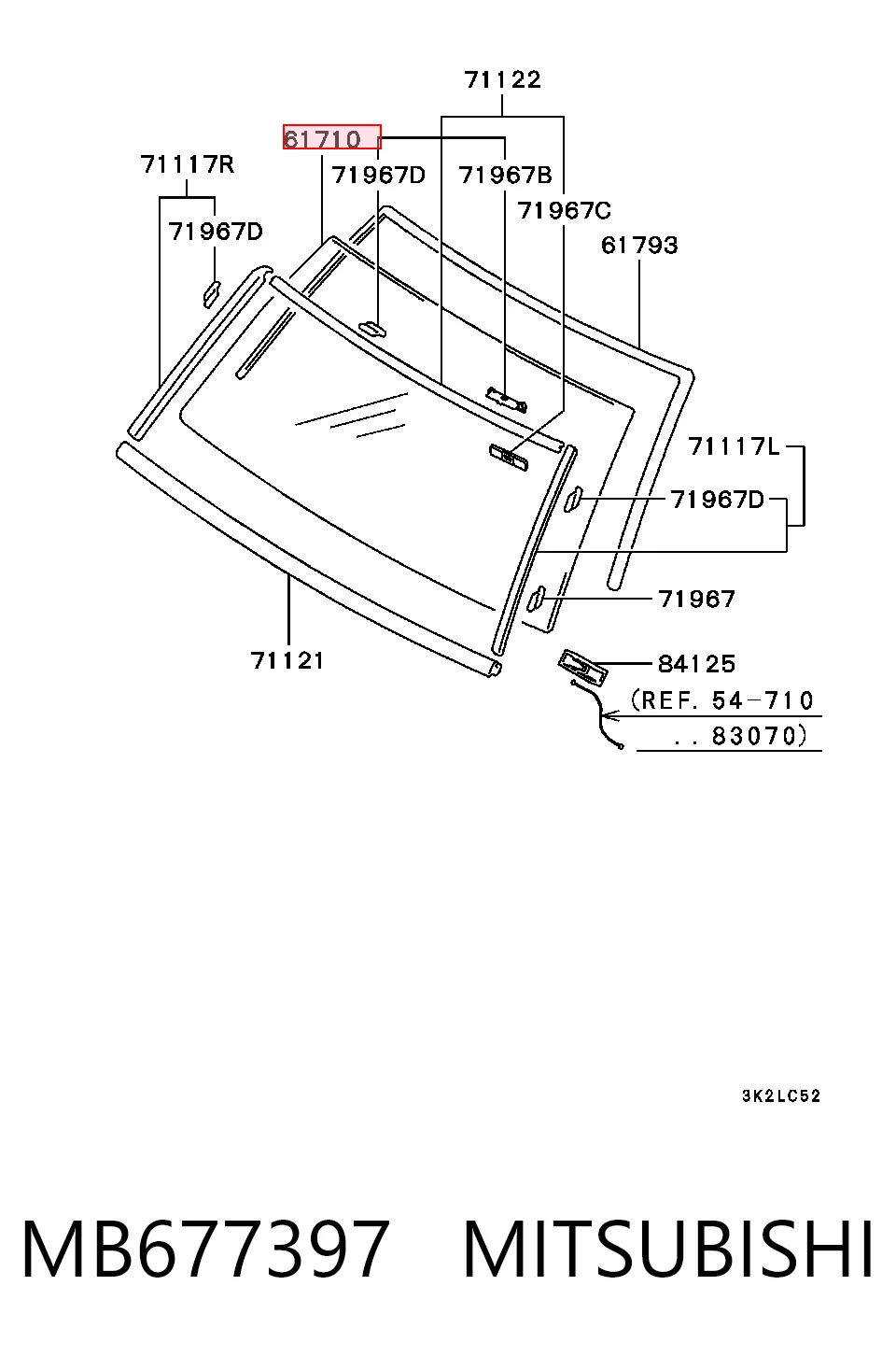 Pára-brisas para Mitsubishi Pajero II V2W, V4W