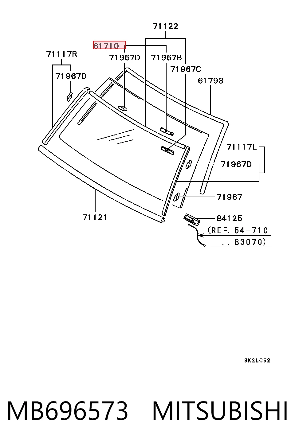 Pára-brisas para Mitsubishi Pajero II V2W, V4W