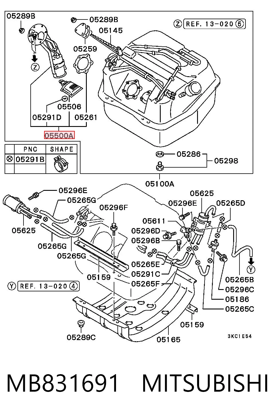  Bomba de combustível elétrica submersível Mazda 626 IV hatchback (GE) (1991 - 1997) IV