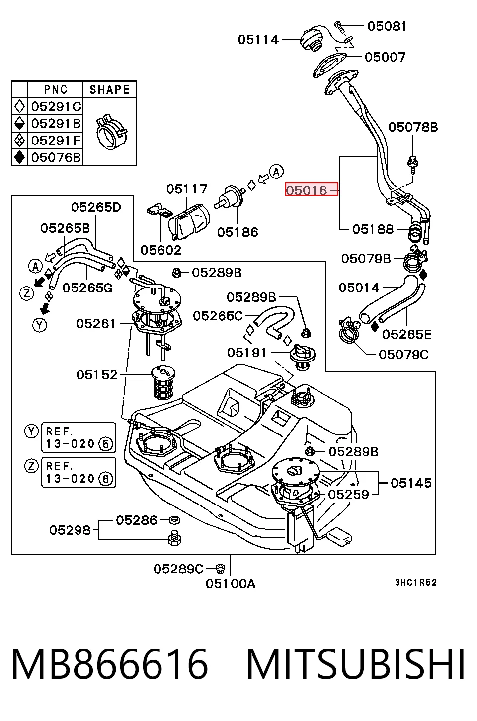 MB866616 Mitsubishi