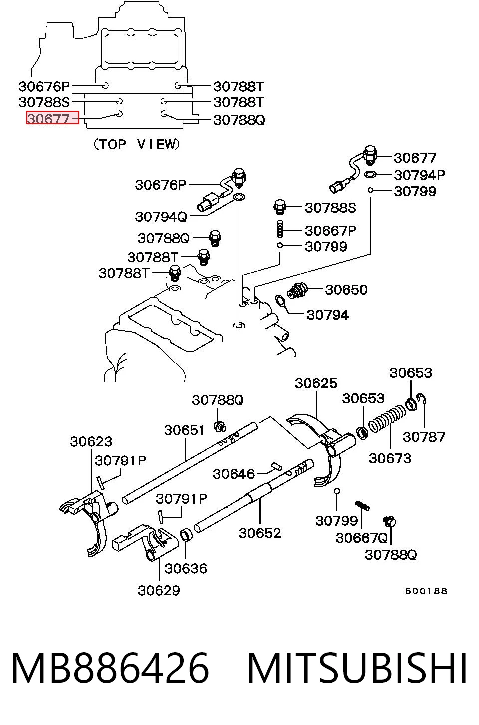 MB886426 Mitsubishi Sensor da caixa de transferência de velocidade elevada/reduzida
