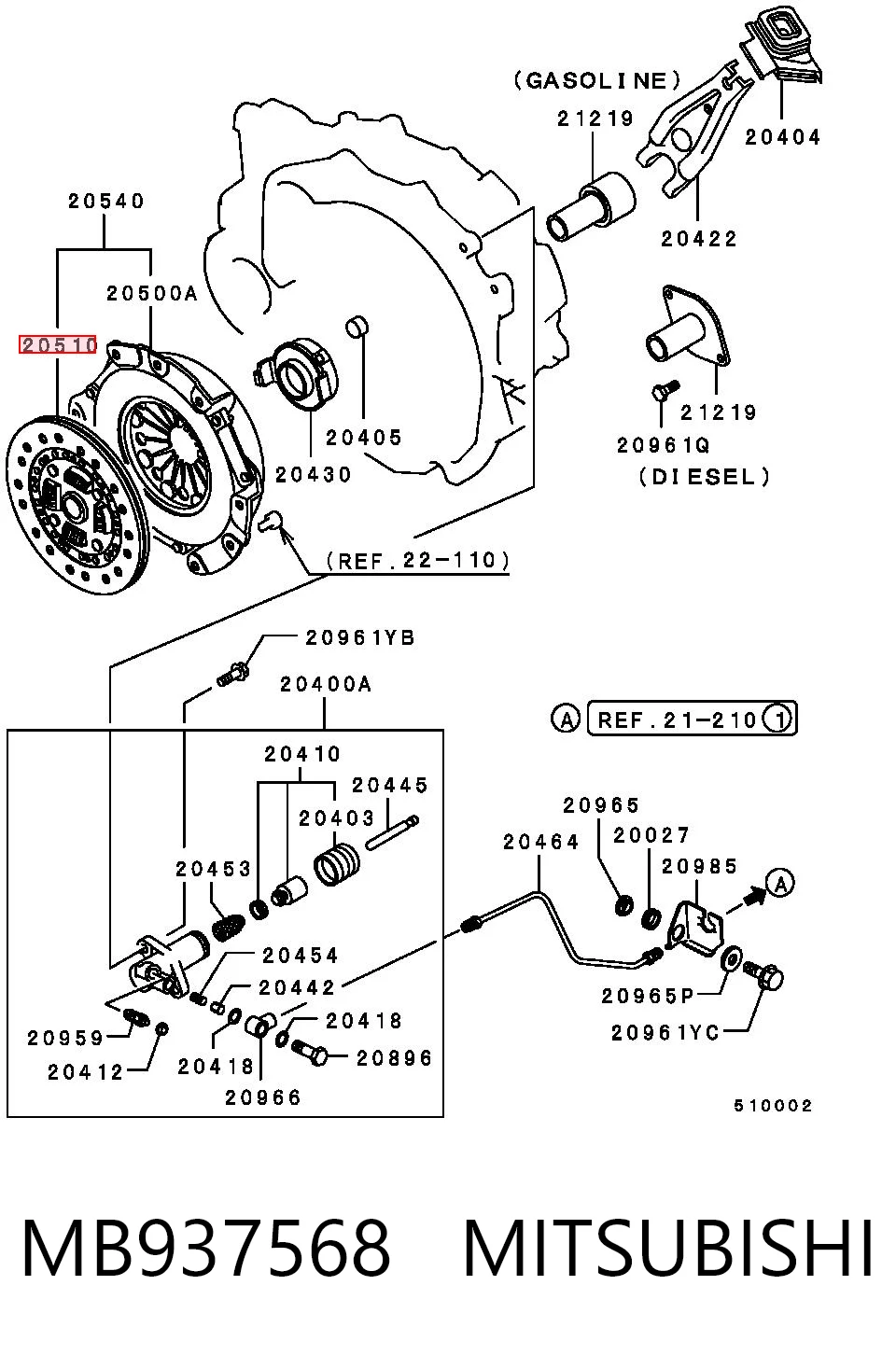 MB937568 Mitsubishi