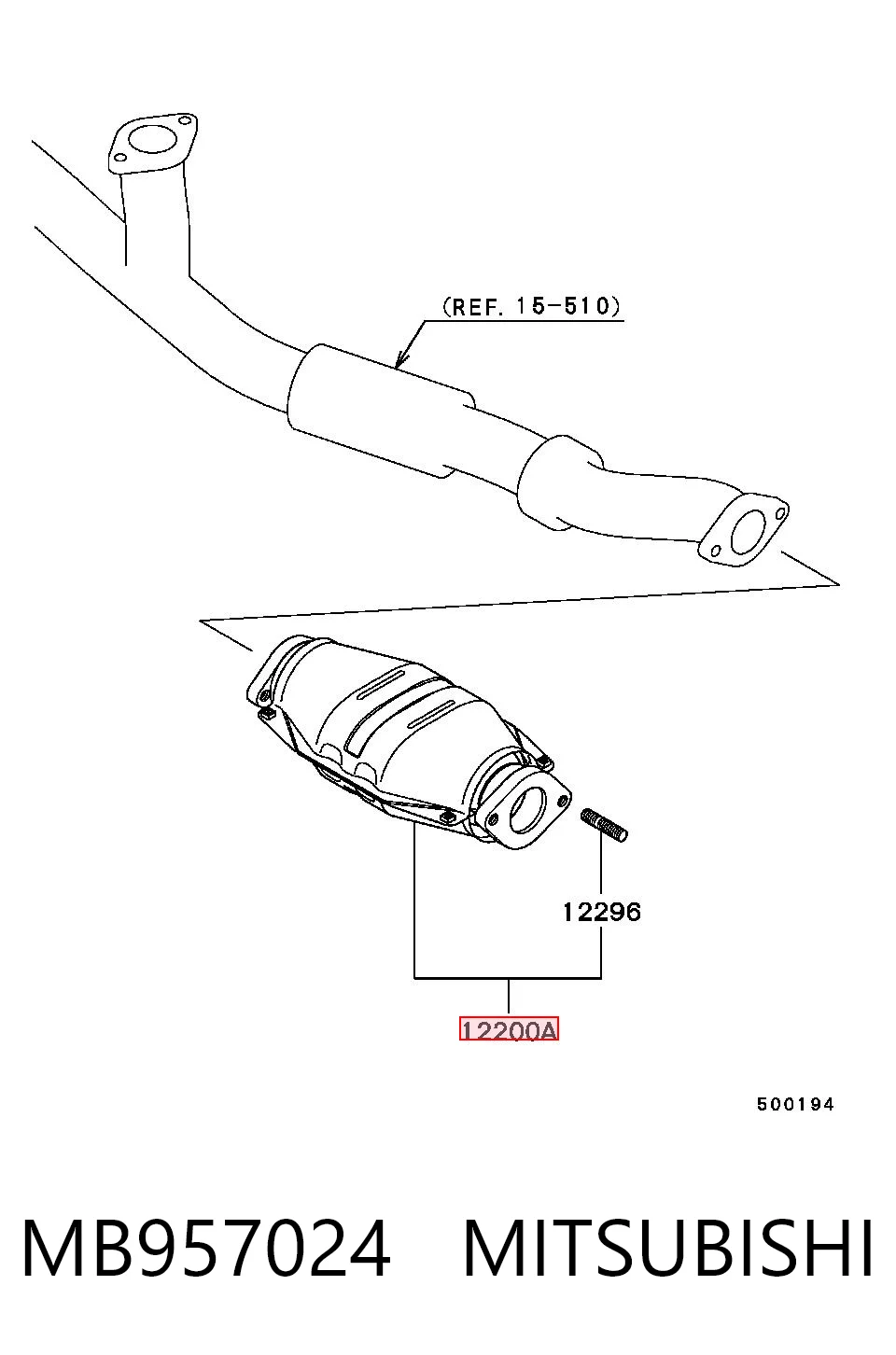 Convertidor - catalisador para Mitsubishi Galant VII E5A, E7A, E8A