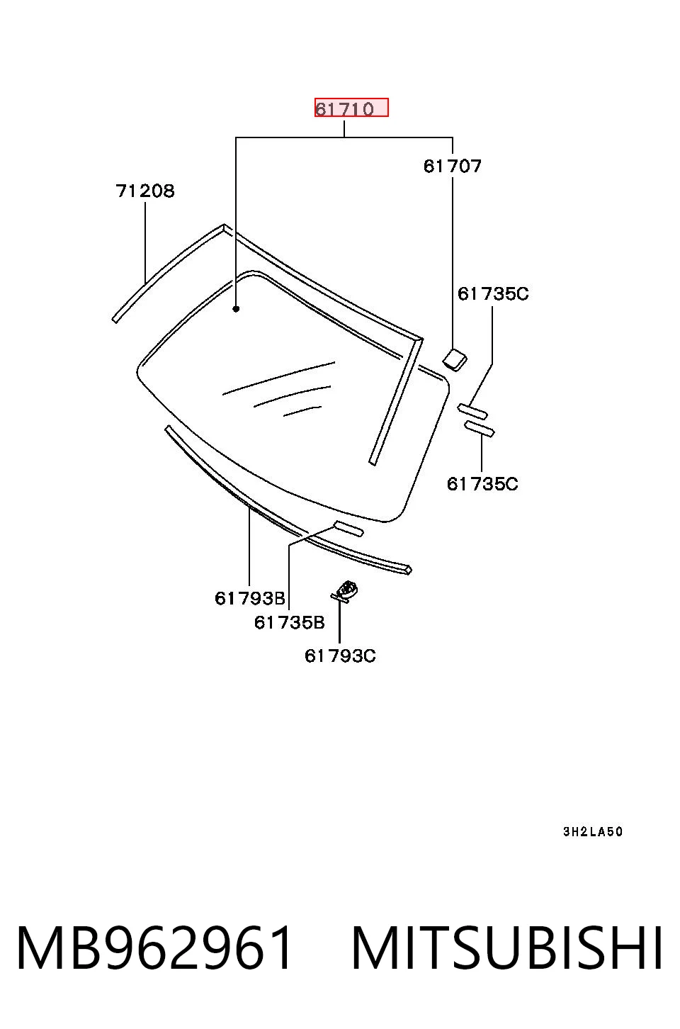 Pára-brisas para Mitsubishi Galant E5A, E7A, E8A