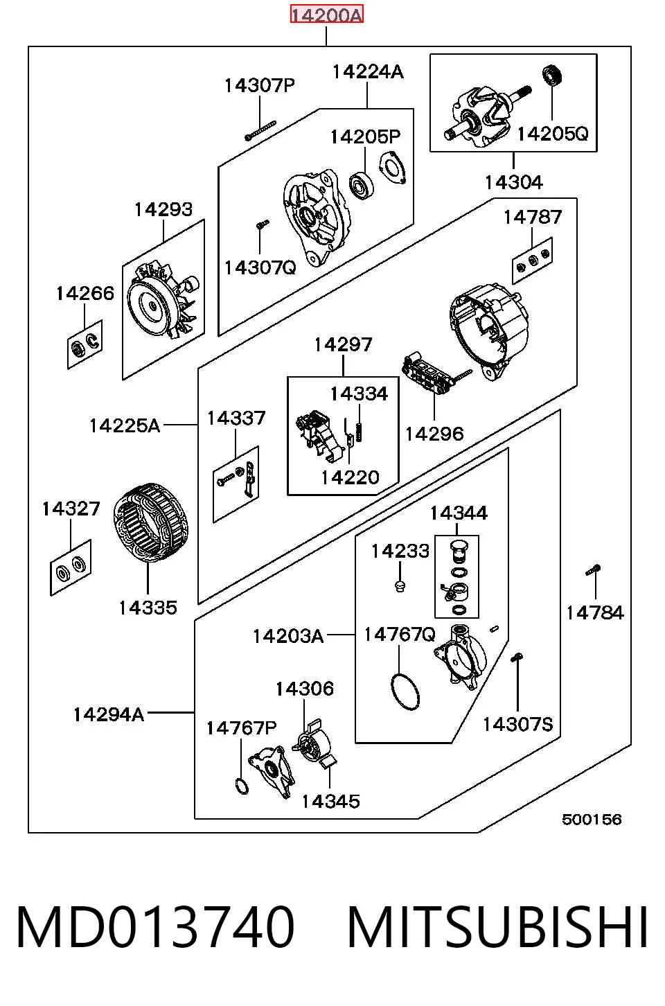Gerador para Mitsubishi L 300  L03P, L02P