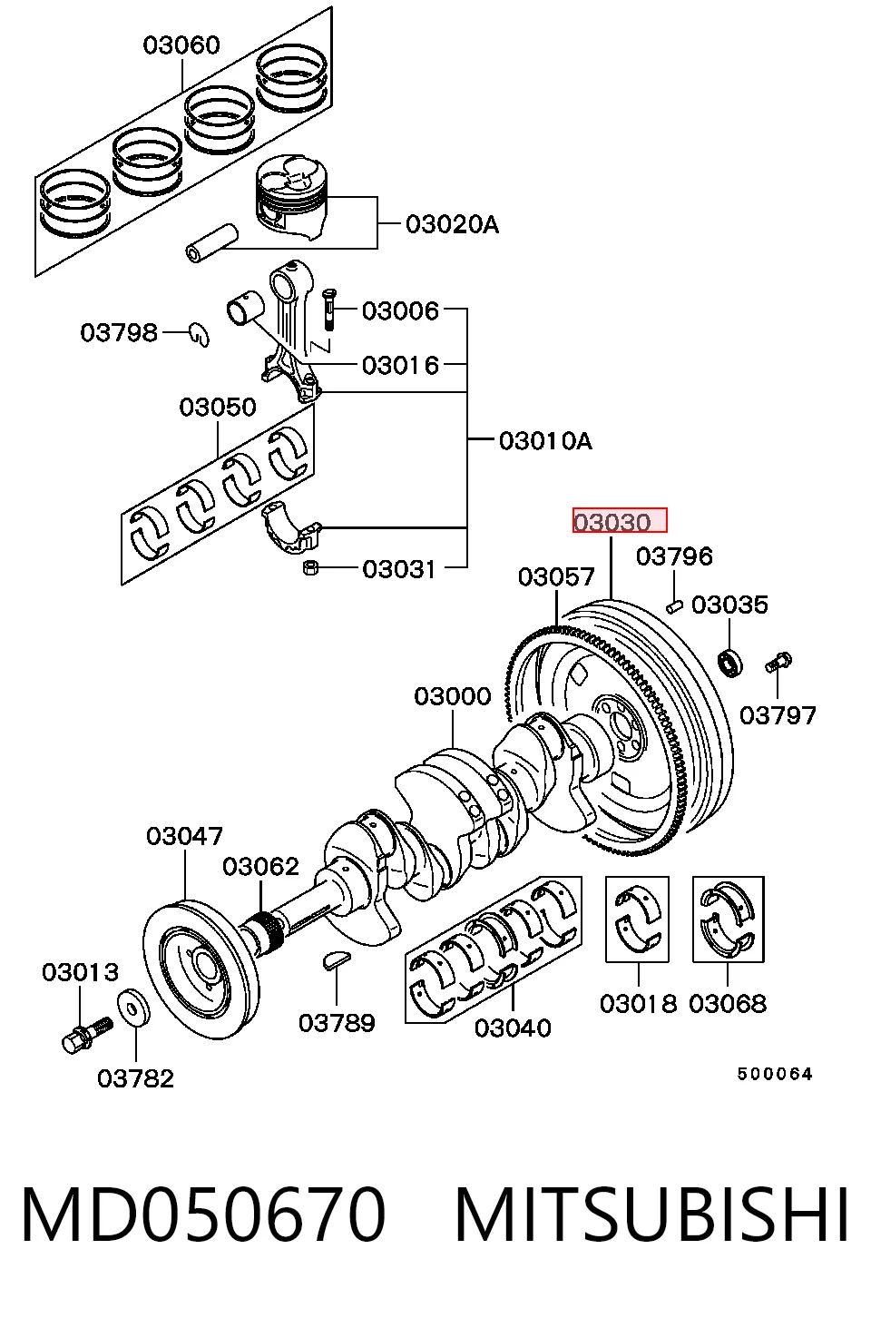 Volante de motor para Mitsubishi L 300 P0W, P1W