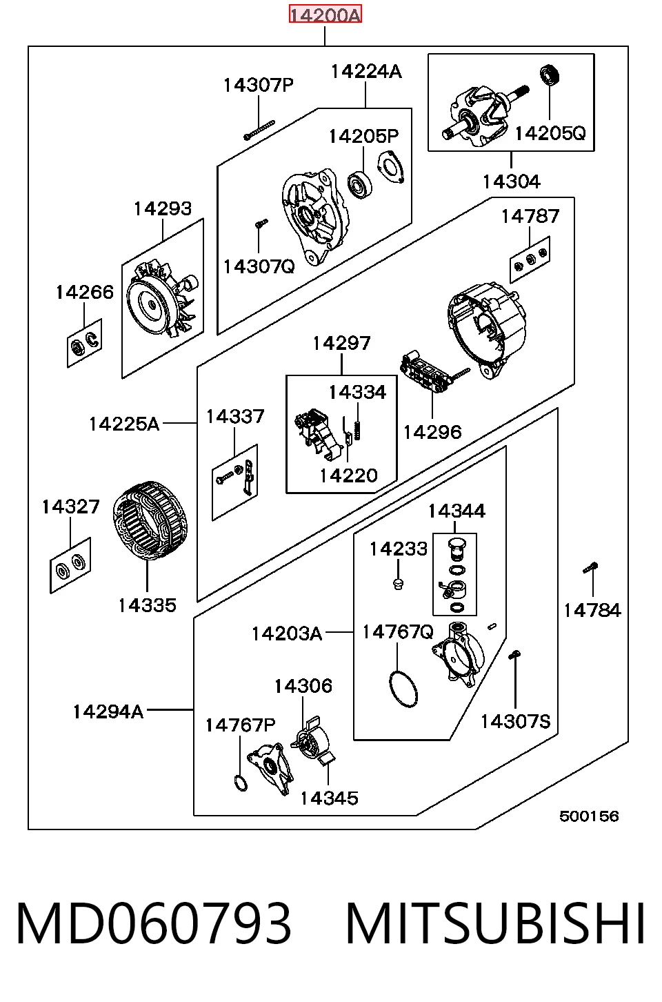 Gerador Mitsubishi L 300  L03P, L02P