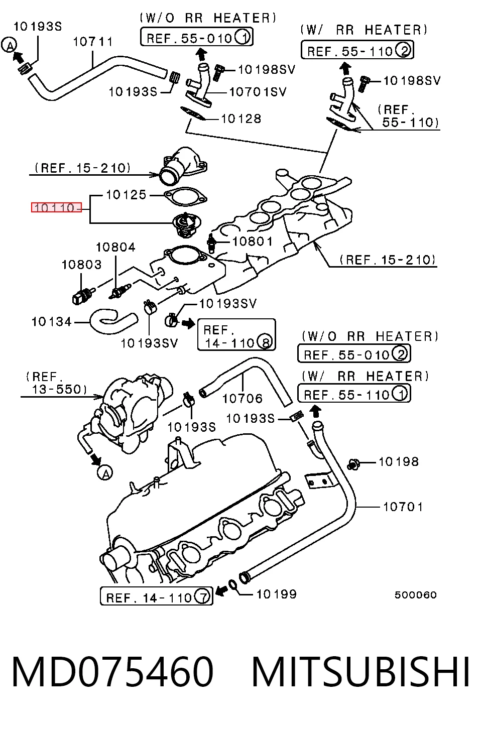 Termostato para Mitsubishi Colt II C1A