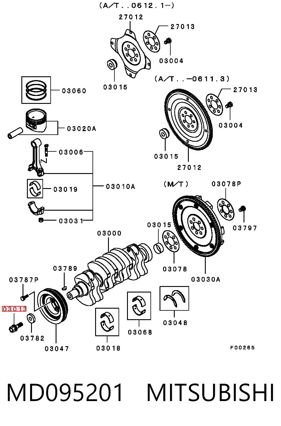 K06509029AA Fiat/Alfa/Lancia Parafuso da polia de cambota
