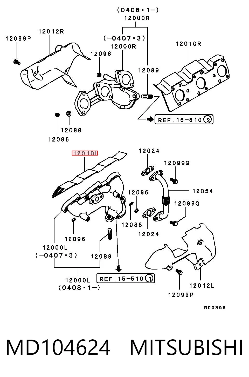 Vedante de tubo coletor de escape para Hyundai Sonata II 