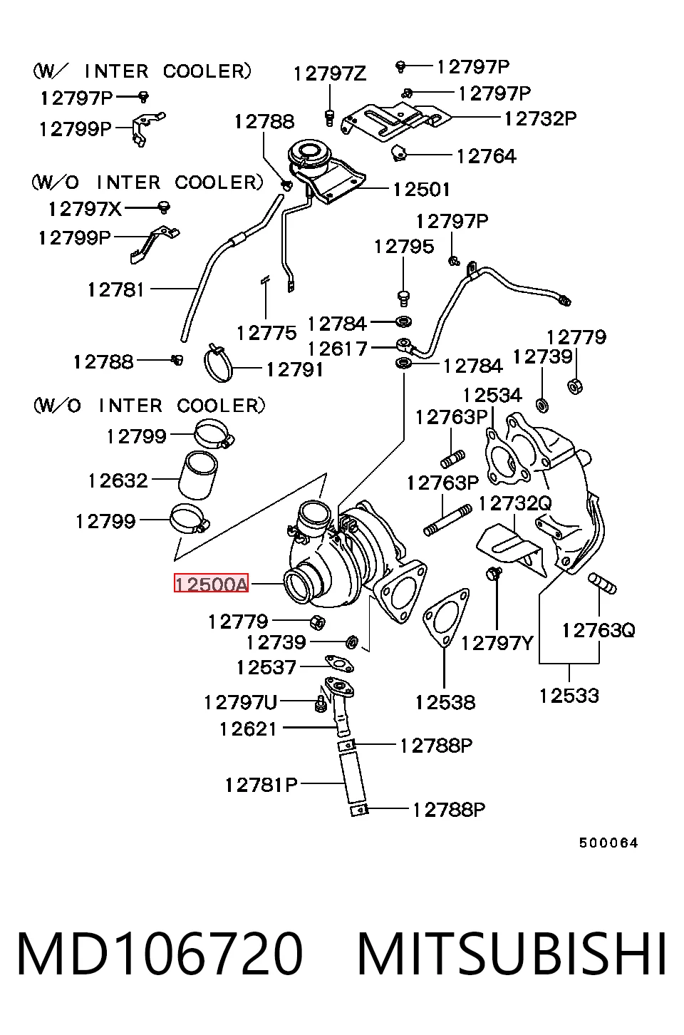 MD106720 Mitsubishi Turbina