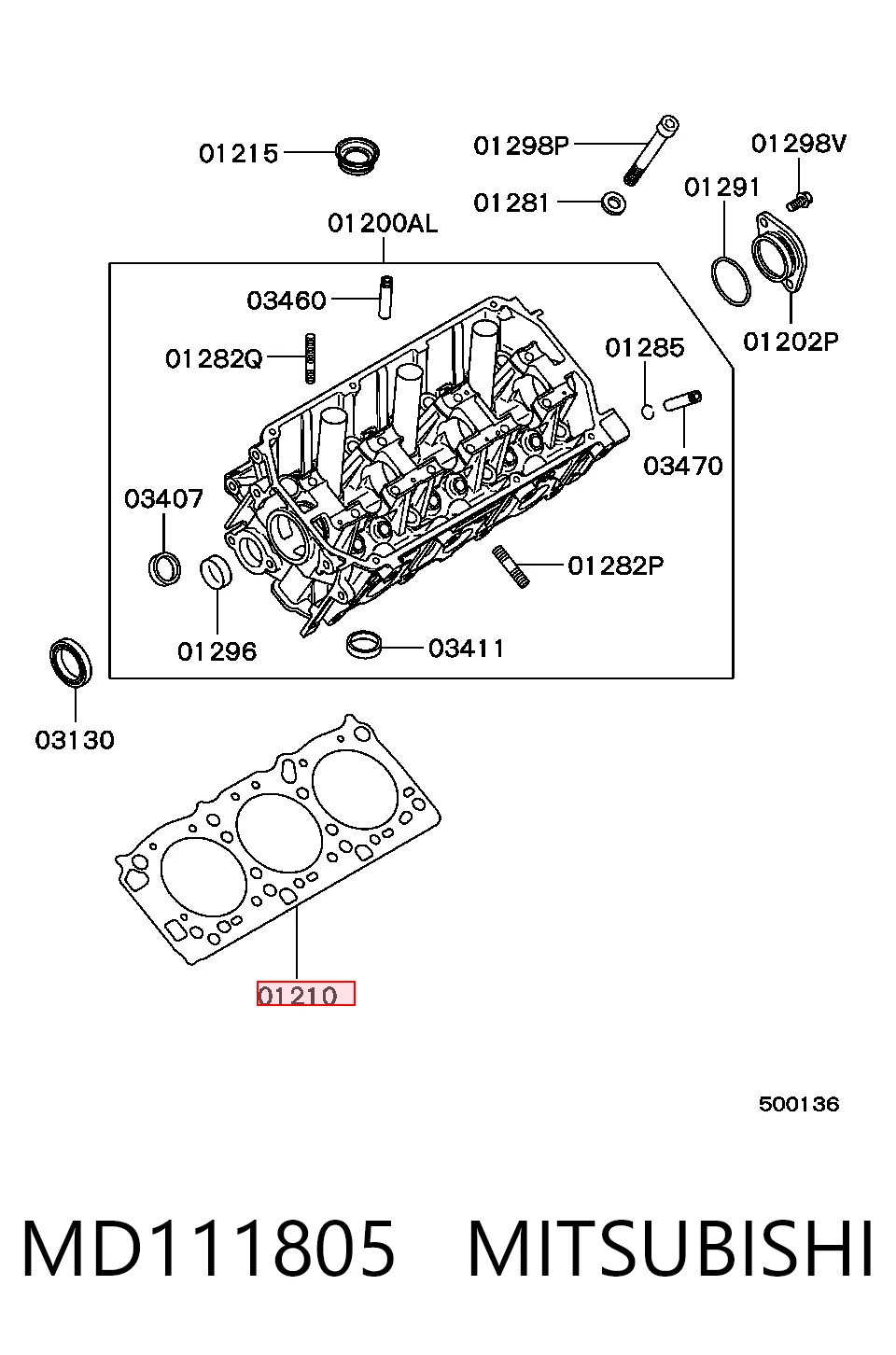 2231135030 Hyundai/Kia Vedante de cabeça de motor (CBC)